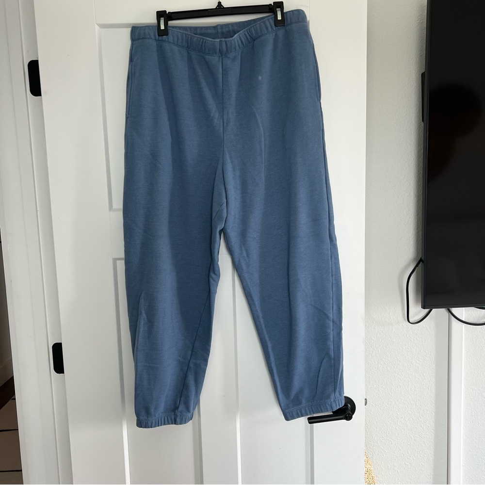 American Eagle Outfitters Blue Trousers High-Rise Relaxed Fit
